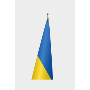 Drapeau d'intérieur officiel de l'Ukraine, impression numérique, drapeau mondial avec logo personnalisé, drapeau de voiture d'intérieur, mât en aluminium, matériau polyester - Product Image 3
