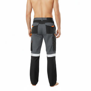Pantalons de sécurité noirs réfléchissants durables pour hommes, logo personnalisé en polyester, vente en gros, ANSI Classe 1, imperméable, EN ISO 20471 Classe 3 - Product Image 6