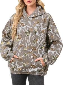 Nouveau Camo De Luxe Femmes Hoodies Haute Qualité Coton Polaire Acide Lavage Pull Lourd Streetwear Boxy Fit Hiver Automne - Product Image 2