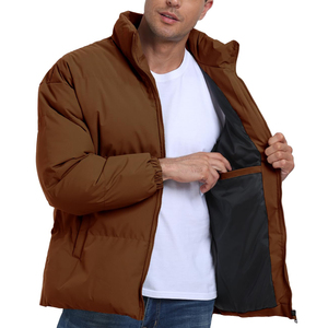 Chaqueta de plumón para exteriores de invierno de calidad para hombre, aislante elástico duradero con piel de oveja de talla grande transpirable - Product Image 3