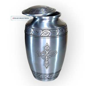 Vente en gros d'urne de crémation personnalisée de style américain Pot de pot conteneur commémoratif dans une urne en métal standard pleine grandeur - Product Image 1