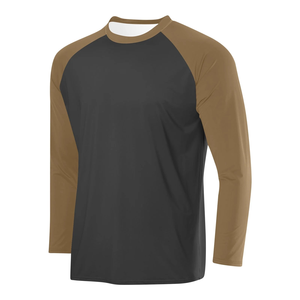 Vente directe d'usine, t-shirt raglan pour homme de qualité supérieure, 180 GSM, 100% coton, logo personnalisé, taille plus, style estival, prix bas, MOQ faible - Product Image 3