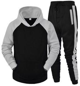 Chándales elegantes para hombre, ropa de calle Premium, conjunto de gimnasio para correr, jersey de lana de alta calidad 100%, Sudadera con capucha y pantalones, chándales para hombre - Product Image 1
