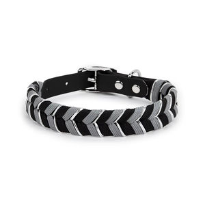 Handgemaakte Gevlochten Pvc Hondenhalsband Verstelbare Zware Waterdichte Zachte Mode Luxe Custom Logo Gepersonaliseerd - Product Image 3
