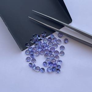 6mm 7mm 8mm naturel bleu Tanzanite à facettes coupe ronde pierre précieuse en vrac pour la fabrication de bijoux collier pierres anneaux pendentif brillant - Product Image 5
