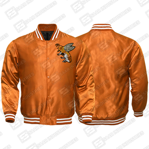 Custom Wool Hip Hop Varsity <b>Baseball</b> Embroidered <b>Jacket</b> Reversible Eco-Friendly Winter Unisex Covered Button Front Logo - Product Image 4