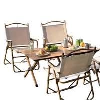 Chaise pliante en aluminium d'extérieur - Portable pour le jardin &amp;   Tabouret de plage pour le camping, le pique-nique et la pêche