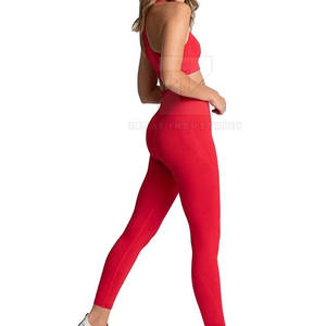 Conjunto de Yoga de 2 Piezas para Mujer, Cintura Elástica Delantera Sólida, Personalizable con MOQ Bajo, Alta Calidad, Ajustado, Transpirable, Ecológico y Ligero para Fitness - Product Image 3