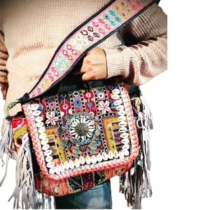 Bolso Banjara de estilo bohemio hecho a mano indio, bolso de mano bordado Vintage de lujo para mujer, bolso de hombro de compras de noche - Product Image 2