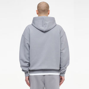 Nuevo diseño personalizado de peso pesado Premium de gran tamaño Casual en blanco liso Impresión digital bolsillo hombres sudaderas con capucha de algodón - Product Image 4