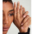 Anillo de Cadena Audaz y Moderno, Chapado en Oro de 18K y Rodio, Joyería Infantil con Forma Geométrica, Talla Única, Estilo Incrustado, Tendencia Eternity - Product Image 1