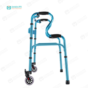 MDK YC8216 Déambulateur pliant avec roues, cadre d'aide à la <span class=keywords><strong>marche</strong></span>, hauteur réglable, certifié CE, léger, facile à utiliser pour - Product Image 4