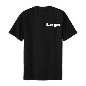 Abbigliamento da strada colore nero Design personalizzato con Logo in cotone stampato e traspirante rapido asciutto Casual in bianco T-shirt abbigliamento da uomo