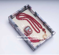 Perles de prière islamique en résine pierre naturelle 33 perles Tasbih Misbaha Tasbiih chapelet collier de perles de mode