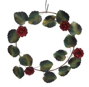 NEW YEAR ROUND SHAPED METAL HALF FLOWER <b>WREATH</b> <b>CHRISTMAS</b> HANGING DECORATION <b>for</b> PARTY INDOOR and OUTDOOR DECOR - Product Image 2