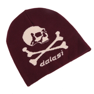 Gorro de invierno con logotipo bordado de Jacquard personalizado Unisex, nuevo estilo, gorro acrílico hecho a mano con estampado completo para viajes - Product Image 4