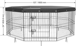 THDGC-0034 Vietnam fournisseur Portable clôture en métal antirouille métal lourd Portable pliable chien clôture - Product Image 5