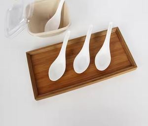 Cuchara de helado desechable con logotipo personalizado Cucharas de yogur de mango largo ecológicas de postre pequeño Cpla de almidón de maíz biodegradable - Product Image 4