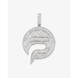 Pendentif cercle personnalisé en or 14 carats avec logo d'entreprise, pendentifs et breloques en moissanite - Product Image 5