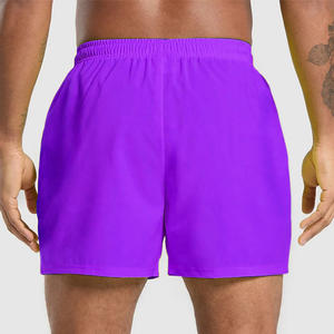 Pantalones cortos de gimnasio de entrenamiento de secado rápido personalizados para hombres, ropa deportiva transpirable sólida, OEM ODM, venta al por mayor para correr, trotar Atlético - Product Image 4