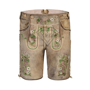 Nueva tendencia hombres Lederhosen pantalones cortos Alemania traje tradicional alta calidad bávaro Lederhosen pantalones cortos personalizados - Product Image 2