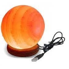 Lampe de sel en marbre de l'Himalaya, lampe de sel rose en forme de boule naturelle, lampe sphérique ronde artisanale, veilleuse, cadeau - Product Image 2