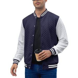Veste universitaire unie vierge avec logo personnalisé pour hommes veste d'hiver Letterman vintage avec broderie personnalisée du fabricant OEM - Product Image 2