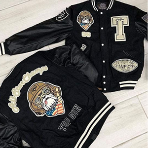 Vestes Letterman universitaires sur mesure de haute qualité tissu de laine en gros avec manches en cuir à capuche - Product Image 4