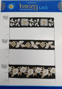 Garniture en dentelle brodée florale 3D colorée vibrante Design complexe pour la mode de mariage et la décoration intérieure Tissu en tulle - Product Image 3