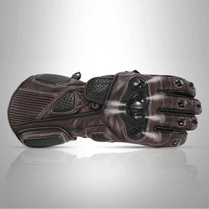 Genuine Leather Full Gauntlet Motorbike Street Riding Gloves Knuckle Protection Auto Racing Wear Sports Gloves For Unisex - Product Image 6