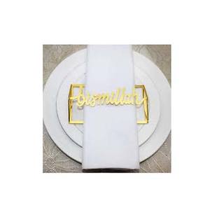 Anillos de servilletas con forma de decoración para banquete de boda, de diseño portugués, hechos a medida, para mesa de comedor, de Metal - Product Image 5