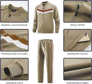 Survêtement en polaire d'hiver pour le sport, la course à pied, l'entraînement, le fitness, le streetwear décontracté, vêtements de sport, vente en gros, directement de l'usine - Product Image 3