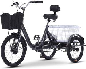 Triciclo Plegable para Adultos, Triciclo de Carga de 3 Ruedas con Cesta de Compras, Poste de Asiento Ajustable, Engranajes Perfectos, Sistema de Frenado Perfecto - Product Image 1