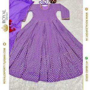 Nuevo Diseño Exclusivo de Vestido Largo de Fiesta de Georgette, Estilo Indio y Pakistaní, Vestido Anarkali con Bordado Intenso - Product Image 5