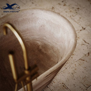 Baignoire en travertin baignoire de luxe en marbre baignoire autoportante en pierre de salle de bain - Product Image 4