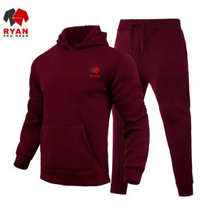 Chándal de moda con mangas completas, precio al por mayor, chándal con logotipo desgastado de lana de algodón suave - Product Image 1