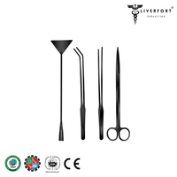 Top qualité Aquarium nettoyage 4Pc noir ensemble d'outils plante aquatique réservoir de poissons outils de plantes Aquarium longue trousse à outils LIVERFORT INDUSTRIES