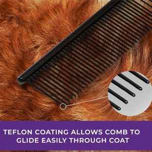 Wholesale OEM Top Quality Professional Stainless Steel Pin Comb 100% Anti-Static <b>Dog</b> & Cat Grooming Tool Durable for Pets - Product Image 3