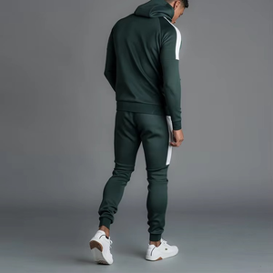 Survêtement Tech Training 100% Polyester Streetwear Zipper up Sportswear Survêtement Fabricant OEM Logo personnalisé Combinaison extensible - Product Image 4