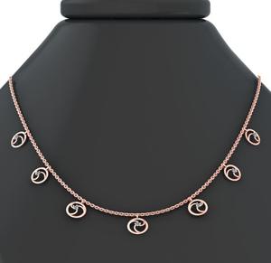 สร้อยคอโรสโกลด์14K/18K ประดับเพชรธรรมชาติหินสีเขียวมรกตเครื่องประดับชั้นดีสำหรับงานแต่งงานของขวัญ - Product Image 4