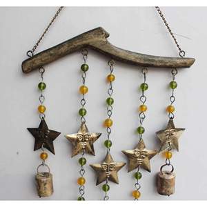 Handmade Bohemian Tree of Life Iron Windchime Beaded Suncatcher Mobiles for Office Decor Indian Metal <b>Crafts</b> - Product Image 3