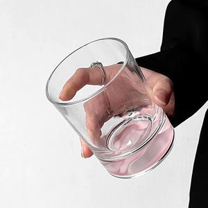 Creative 3D Pink Snow Mountain Heavy Base Fuji Mount Patrón Whisky Glass Brandy <span class=keywords><strong>Gin</strong></span> Whisky Glass - Product Image 6