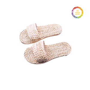 Vietnamese Handmade Natural Water Hyacinth <b>Slippers</b> for Eco Boutique Stores-Durable and Ethical - Product Image 1