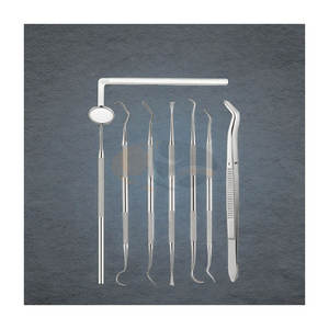 Kit d'examen dentaire manuel en acier inoxydable certifié CE avec miroir et manche pour la pratique clinique des étudiants - Product Image 3