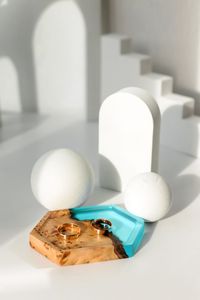 Handmade Rustic Wooden and <b>Resin</b> Double Slot <b>Ring</b> Box Unique Engagement Proposal Wedding Jewelry Box Wholesale - Product Image 3