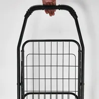 Chariot de courses pliable pour le camping, chariots utilitaires, chariots d'épicerie, chariots de supermarché légers et pliables à quatre roues, vente en gros