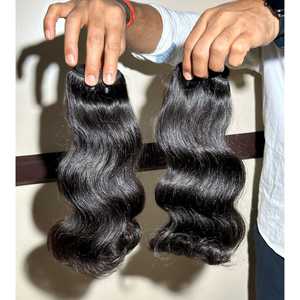Extensions de cheveux indiens vierges 100% non transformés disponibles dans toutes les textures Couleur de style vague naturelle Ensemble de prix raisonnable - Product Image 6