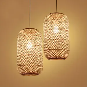 Plafonnier en bambou adapté à la décoration intérieure, offrant une texture naturelle et une éclairage doux - Product Image 4