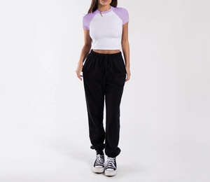 Summer Hot Girl Sport Slim Fit Raglan American Style Crop Top Short Sleeve T <b>Shirt</b> for Women Custom Casual T-<b>Shirt</b> Regular Fit - Product Image 2