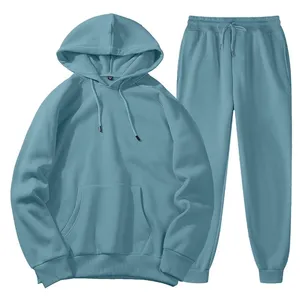 Survêtement athlétique décontracté pour hommes-Sweat à capuche personnalisé Veste de course complète Ensemble pantalon Sweat à manches longues Hiver 2 pièces - Product Image 6